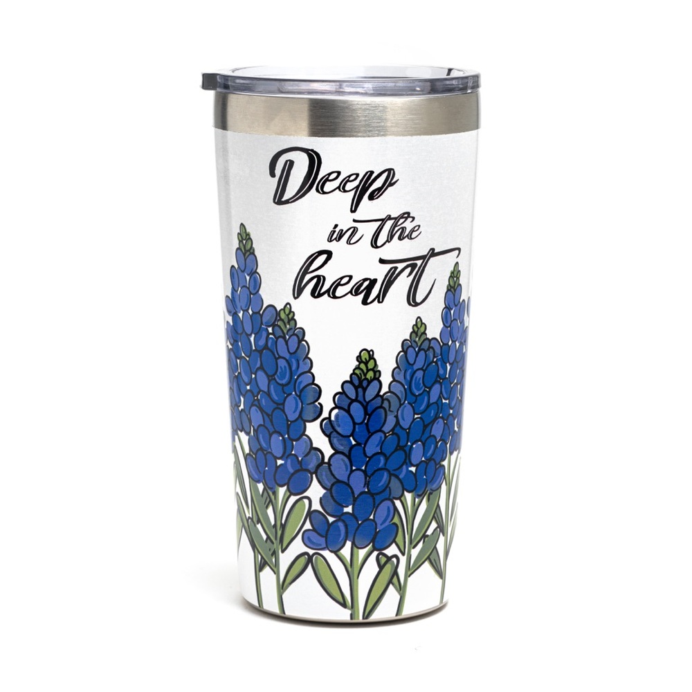 18 Oz Coffee Mug Tumbler Bluebonnet Texas